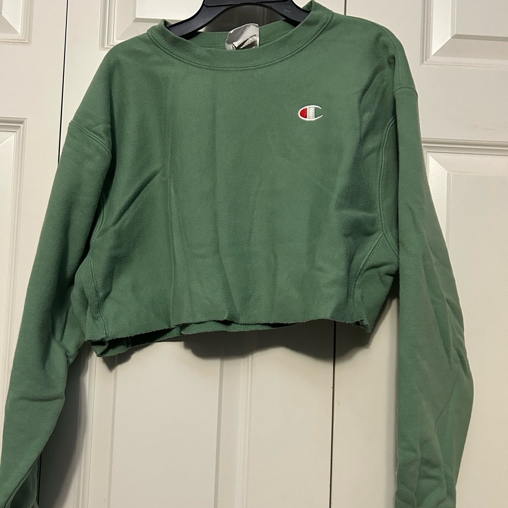 Champion Olive Green Cropped Pullover